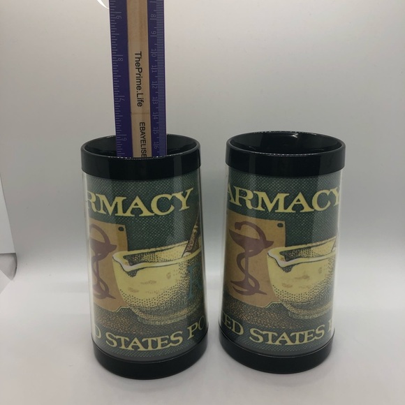 Vintage Set 2 Mugs Therma Serv Plastic Pharmacy - Picture 6 of 9